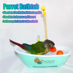 1PC Parrot Automatic IntelligentBath Bird Shower Bathtub Blue AccessoriesHousehold Plastic Parakeet Supplies AccessoryBird Cage