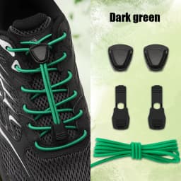 Triangle Lock No-Tie Shoelaces, Elastic Lazy Laces Buckle Set, Durable Replacement Strings for Sneakers & Outdoor Shoes 1 Pair