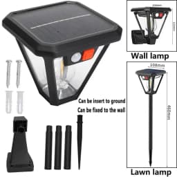 1~2Pack Solar Lights Outdoor 2IN1 Waterproof LED Tungsten Light Bulb Motion Sensor Wall Lamp for Garden Decoration Lawn Camping