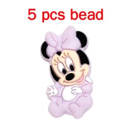 5pcs Silicone Cartoon Beads Pacifier Chain Baby DIY Care Pacify Accessory Adornment