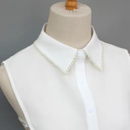 Exquisite Fake Collars with Hand-Sewn Pearl Embellishments. These Decorative Collars Are Unique, Versatile, and Detachable. The