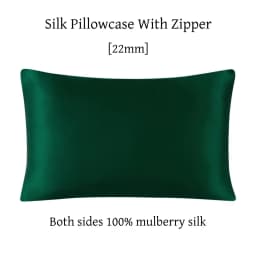 22 Momme Silk Zipper Pillowcase 1pc 100% Nature Mulberry Silk Muticolor Pillow Case For Healthy Standard Queen King