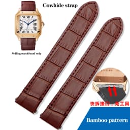 19mm 21mm Quick Release Leather Strap for Cartier Santos Classic Style WSSA0009 WSSA0010 WSSA0018 New SANTOS Watch Band Chain