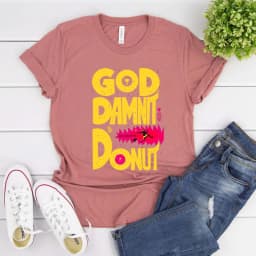 Retro Dungeon Crawler Carl Vintage Shirt Goddamnit Donut T-Shirt Sci-Fi Book Lover Tee Princess Donut & Mongo Funny Graphic Tops
