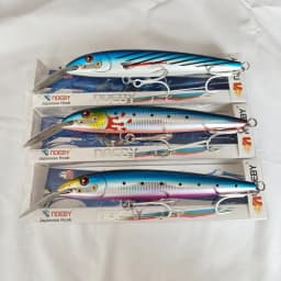 NOEBY 3pcs 13cm 32g 225mm 86g Floating 7-9m 185mm 60g 5-6m Metal Tongue Trolling Fishing Goods Minnow Lures Fishing Bait NBL9904