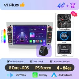 Junsun 7" Android Car Radio For Opel Astra H G J Zafira B Corsa C D Antara Vectra Vivaro Wireless CarPlay Android Auto GPS Navigation Multimedia Player IPS Touch Screen WiFi 4G DSP RDS Bluetooth FM AM SWC DAB Autoradio Stereo Head Unit 2DIN