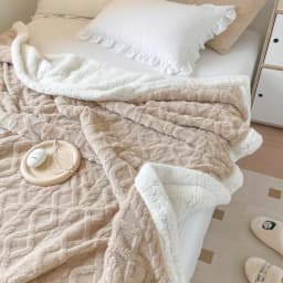 Double Layer Fleece Blanket Autumn Winter Thick Warm Office Nap Throw Blankets for Sofa Bed Single Double Soft Plush Comforter