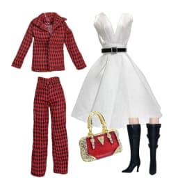 Doll Clothes Deluxe Fashion Pack Tea TIME Black & RED Classic Set for 11.5” Doll