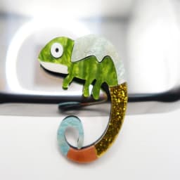 Creative Original Animal Chameleon Badge Brooches for Women Unisex Colorful Lizard Brooch Pins Clothing Bag Accessory