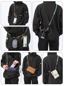 OCE GEAR Multifunctional Adjustable Lanyard Outdoor Rope Strap for Phone Camera Crossbody Bag - DIY Hanging Cord Accessory