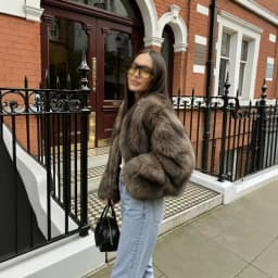 Women Faux Fur Coats Solid Fur Jackets Cotton Linen Round Neck Long Sleeves Open Stitch Loose Casual Office 2026 Autumn Winter