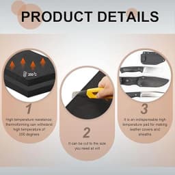 2pcs K Sheath Foam for Knife K Sheath Molding EVA Sponges for Kydex Extrusion Sheath Produce Protector 320x320x13mm