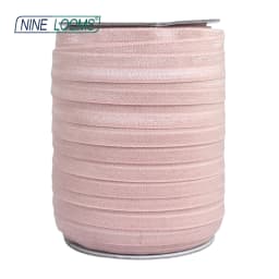 NINE LOOMS Plain Shiny Fold Over Elastics FOE 5/8" 15mm Spandex Band Tape Hair Tie Headband DIY Sewing Trim 50 100 Yard by Spool
