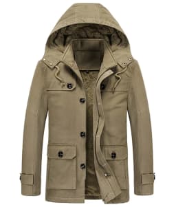 Military Cargo Coat Mens Thick Warm Man Jacket Winter Parkas Casual Cotton Padded Jacket Male Multi-Pocket Fur Hoodies Men Parka