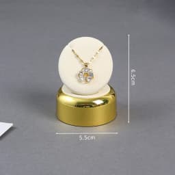 Beige Jewelry Display Props with Metal Base Earring Necklace Organizer Holder Jewelry Counter Earrings Rings Display Stand