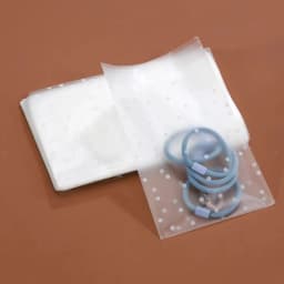 100pcs Plastic Transparent Packaging Cellophane Bags White Snowflake Dot Gift Bag DIY Self Adhesive Candy Cookie Pouch for Party