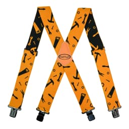Mens Suspenders 2" Wide Adjustable and Elastic Braces X Shape with Very Strong Clips - Heavy Duty tape measure suspenders formen