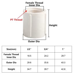1-3Pcs 1/2" 3/4" 1"Double Female Thread PVC Union Connector Fish Tank Detachable Joint Garden Watering Irrigation Fittings