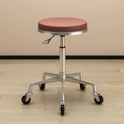 Professional Swivel Salon Stool with Wheels Ottomans Adjustable PU Leather Stylist Chair for Nail Spa Beauty Salon Furniture