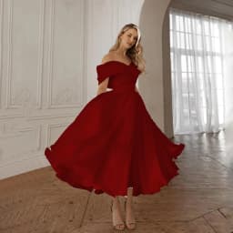 Off Shoulder Midi Wedding Dresses A-Line Ankle Length Ivory Bridal Shower Party Gowns Customized свадебное платье