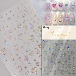 1pcs 5D Diamond Japanese White Lace Bow Nail Art Stickers Pearl Rhinestones Nail Decoration Adhesive Decals Slider DIY Accessory