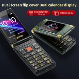 YeeMI M7+ 4G Rugged Feature Phone Big Button Full Band Flip Phone Dual SIM Dual Screen 6800mAh Big Battery Cellphone For Old Man