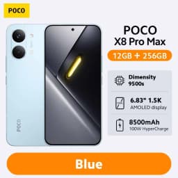 Global Version POCO X8 Pro Max 5G Smartphone Dimensity 9500s 6.83'' 1.5K 120Hz Display 100W HypeCharge 8500mAh battery NFC