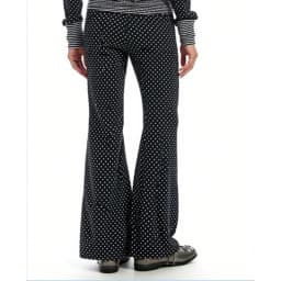 Polka Dot Flare Pants Striped Folds Cuffs High Waist Loose Fit Trousers Women Casual Yoga Lounge Pants Back to School Teen Girls