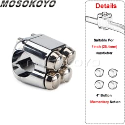 3&4 Buttons Motorcycle Switch 22mm 25mm Handle Controller Switches M-Unit Lights Starter Horn Universal 7/8" 1" Handlebar Switch