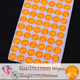 VC Neon Fluorescent Roundness Sew on Rhinestone Roundness Sewing Diamond Glass Diamond Flatback DIY Accessories Wedding