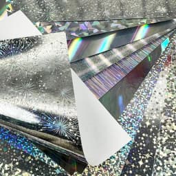 20 Sheets Glittering Paper Reflective Plastic Sheet for Art Craft Scrapbooking H8WD