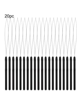 100 Pieces Hair Extension Tools and Bead Device Tool for Hair or Feather Extensions Supplies,DIY Wig Hook Tool Loop Tools