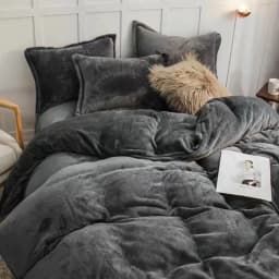 1Pc Solid Color Milk Velvet Quilt Cover Simple Flannel Duvet Cover for Autumn Winter Skin-Friendly Warm Bedding for Single Queen