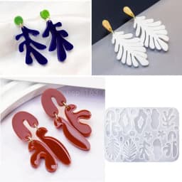 3D Irregular Earring Silicone Molds Epoxy Resin Mold DIY Resin Pendant Jewelry Keychain Crafts Making Tool Non-stick