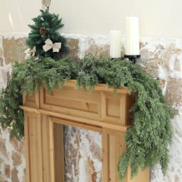 180cm Artificial Cedar Garlands, Real Touch Winter Cedar Pine Garland, Green Artificial Greenery Garland for Table, Mantle, Wall