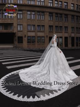 Customized Luxury Sequins Lace Applique Ball Gown Wedding Dress Off Shoulder Appliques Long Sleeve Bridal Gown Vestidos De Novia