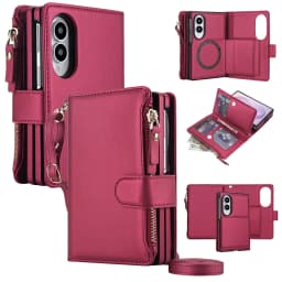 Crossbody Cards Solt Wallet Flip Leather Case for Samsung Galaxy Z Fold8 Fold 8 Wide Shockproof for Magsafe Book Stand Cover