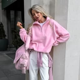 Loose Fit Pullover Hoodie Mid Length Commuter with Regular Sleeve Long Sleeve Notched Collar Elegant Colorblock Women Sweatshirt