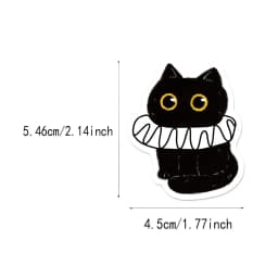 50PCS Lucky Black Cat Log Stickers Decoration DIY Handaccount Phone Case Notebook Skateboard Waterproof Stickers