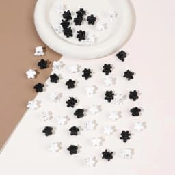 50Pcs Colorful Mini Flower Hair Claw Clips for Girl Cute Hair Styling Accessories Holiday Gift Decorative Bun Clamp Tiny Hair