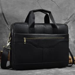 Genuine Leather Briefcase Bag for 15.6 inch laptop computer bag cowskin handbag for men male leather crossbody shoulder bag