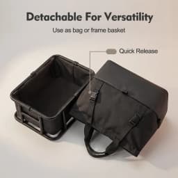 NEWBOLER E-Bike Cargo Rack Bag Iron Large Capacity Bike Basket Rear Rack Bike Baskets for Outdoor Travel Shopping MTB Road Bike