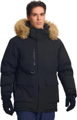 Pioneer Camp Men's Winter Coat Down Parka Jacket Men Heavyweight Thicken Insulated Puffer Jacket with Removable Faux Fur Hood