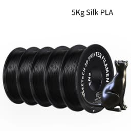 GEEETECH 5Kg 3D Silk PLA Filament 1.75mm Spool Wire For 3D Printer Material Silk Smooth Finish, Good Color Reproduction