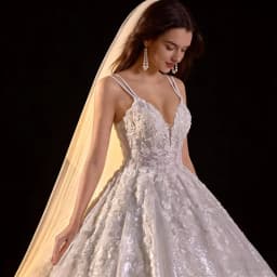 BEPEITHY Customizd V Neck Princess Wedding Dresses For Women 2026 Plus Size Bride Glitter Ball Gown Bridal Vestidos De Novia