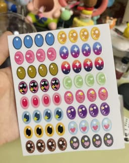 17cm Labubu V1v2 Eye Makeup Color False Eyelash Customization Gorgeous And Exquisite Eye Makeup Stickers Eyelash Stickers