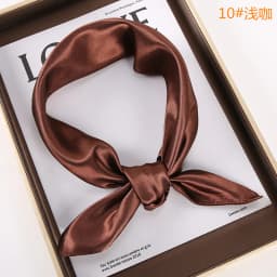 Solid-color Square Scarf single-color Imitation Silk Small Square Plain Glossy Satin Color Tween Performance Silk Scarf SJ19