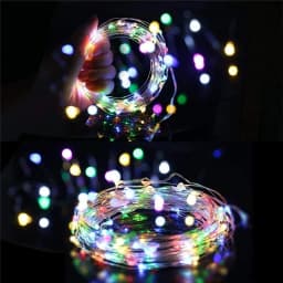 LED Outdoor Light String Fairy Garland Battery Power Copper Wire Lights For Christmas Festoon Party Wedding 8 Colors