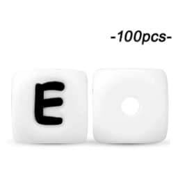 100Pcs 12mm Letter Silicone Beads for DIY Name Jewelry Making Bracelet Necklace Beaded Pen Accessories Keychain Beads Craft