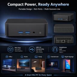 2026 Mini PC Computer Intel Core I9 10980HK N150 Windows 11 Pro 16GB 32GB RAM 1TB M.2 SSD WiFi6 BT5.2 4K HD Portable Desktop Pc